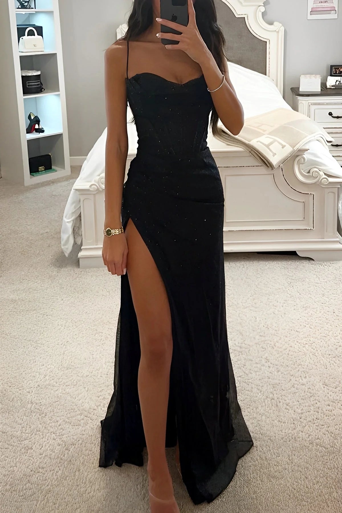 Elegantes schlankes Maxikleid für Damen