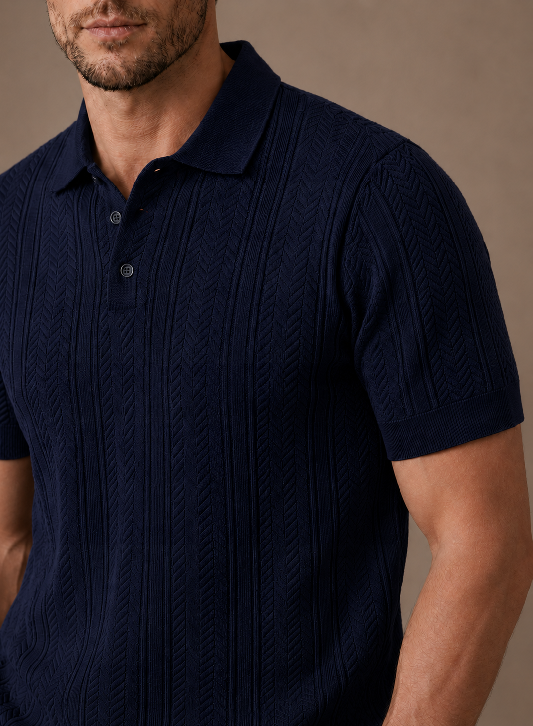 Herren Atmungsaktives Slim Fit Sommer Polohemd