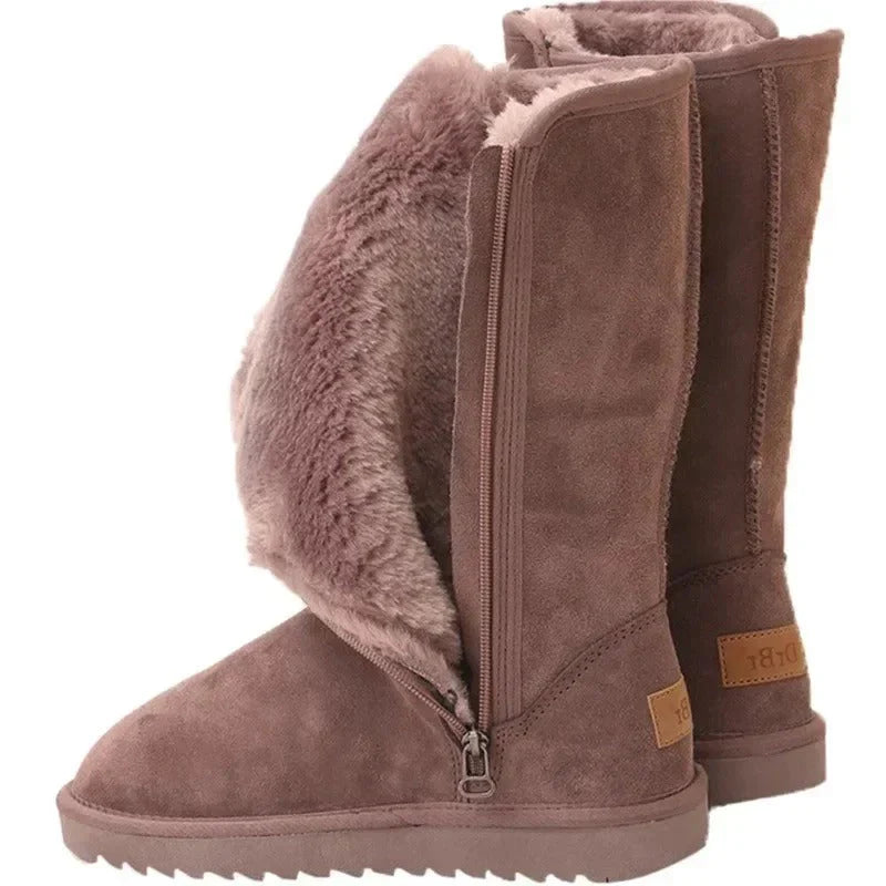 Winter Plüsch-Schneestiefel mit seitlichem Reißverschluss