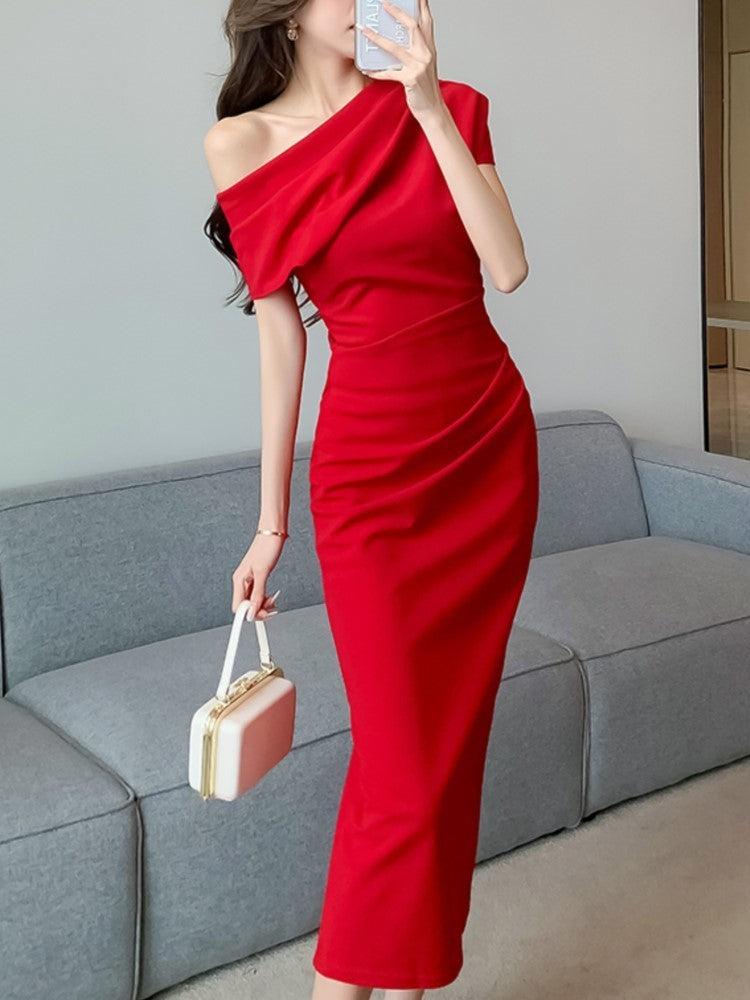 Elegantes schulterfreies Abendkleid für Damen
