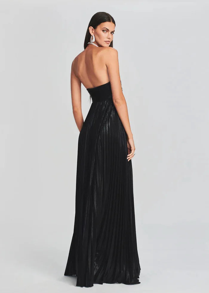 Himmelblaues trägerloses Gästekleid für Hochzeiten