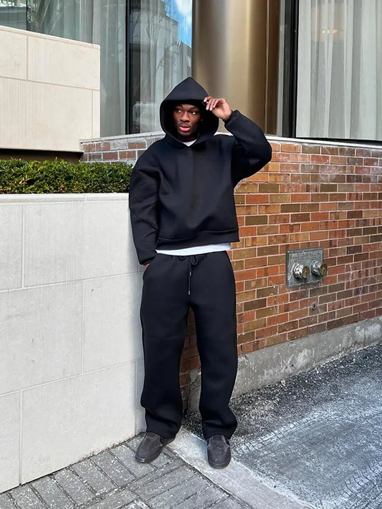 Herren Trainingsanzug Oversized Mit Kapuze Und Hose
