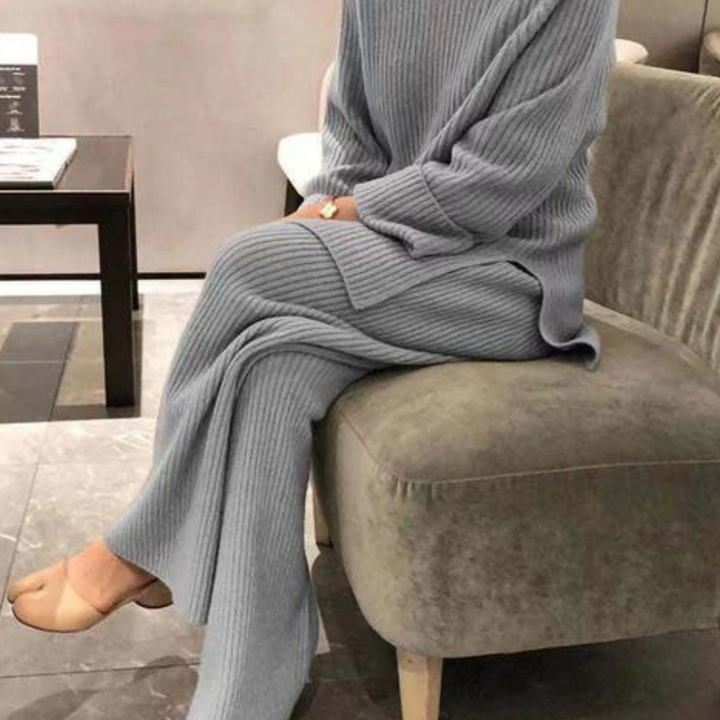Damen Freizeitpullover und Hosen Set