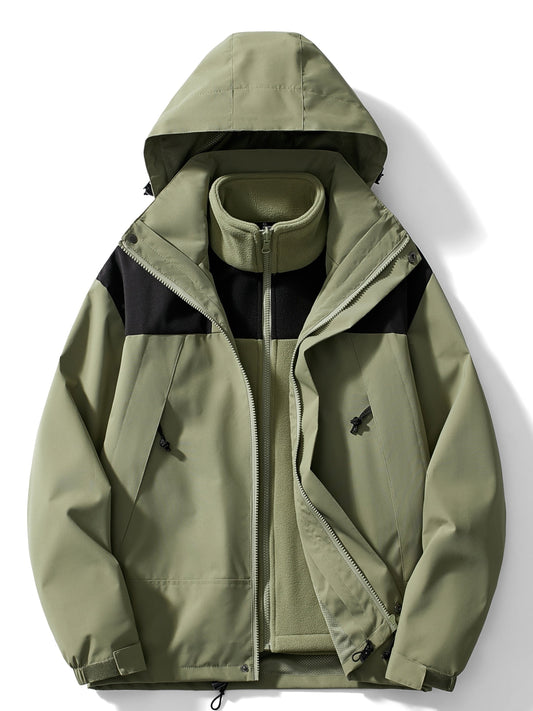 Herren Winterjacke Mit 3 Lagen Und Klassischem Design