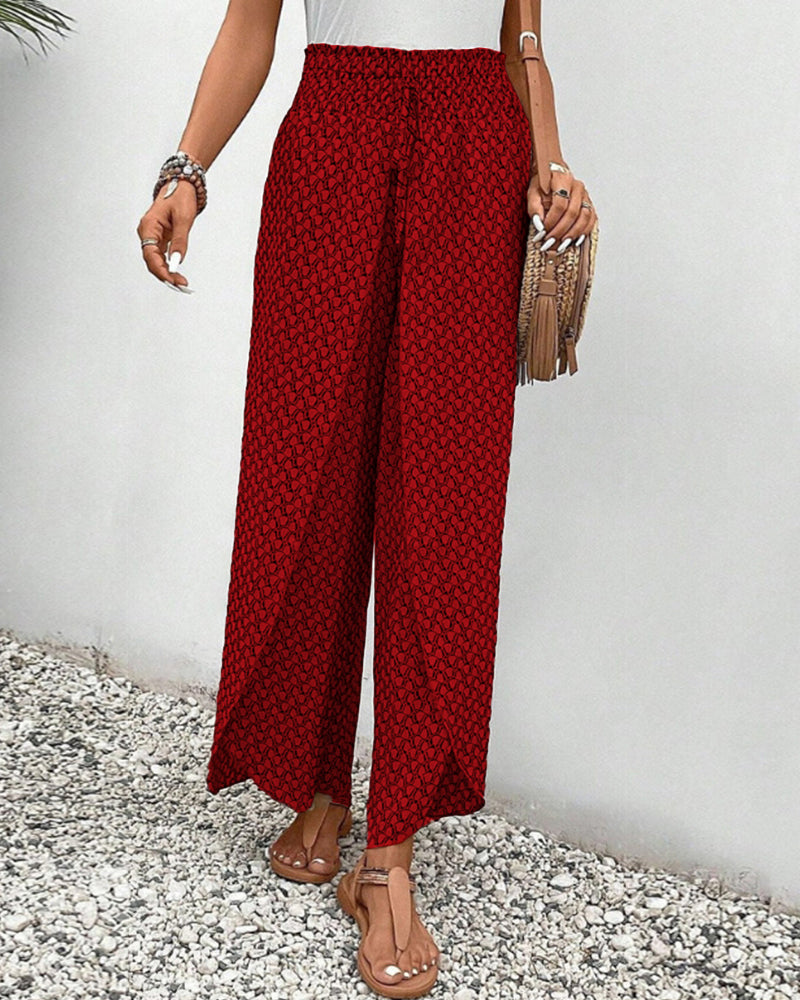 Geometrische Musterhose für Damen als modischer Look