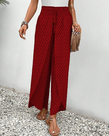 Geometrische Musterhose für Damen als modischer Look
