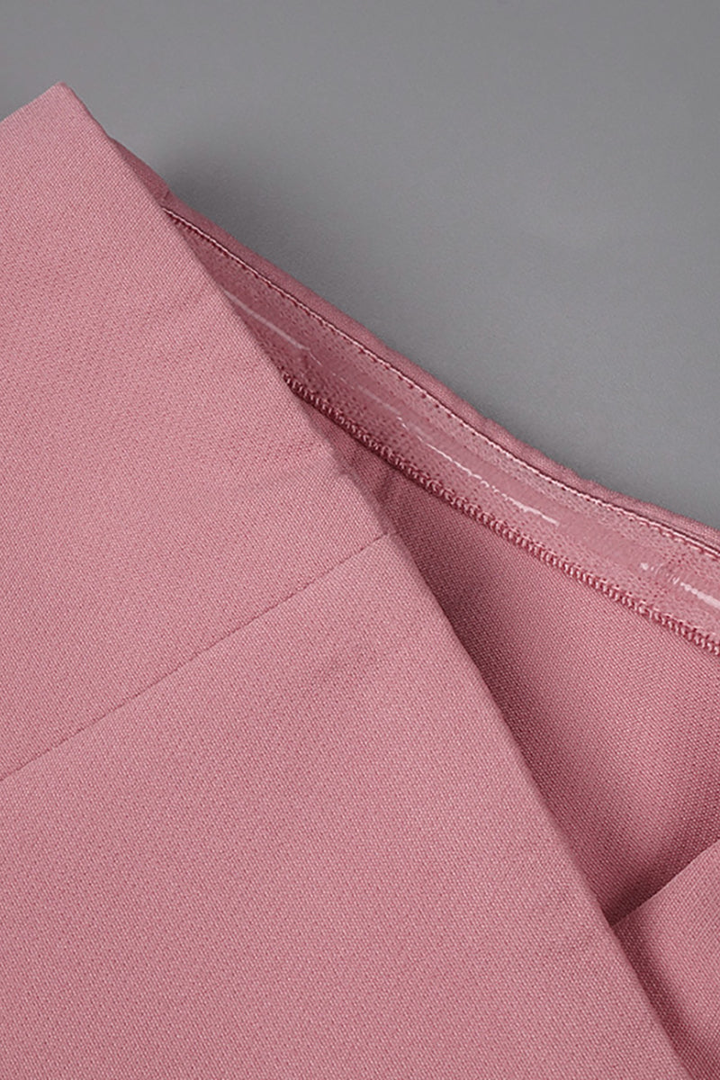 Midi-Kleid mit schulterfreiem Schnitt und Schleifendetail in Pink