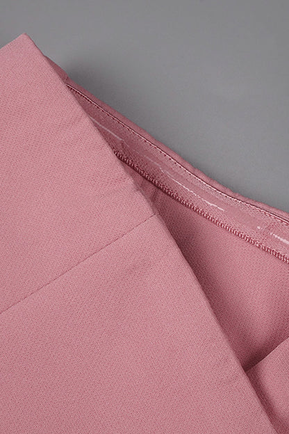 Midi-Kleid mit schulterfreiem Schnitt und Schleifendetail in Pink