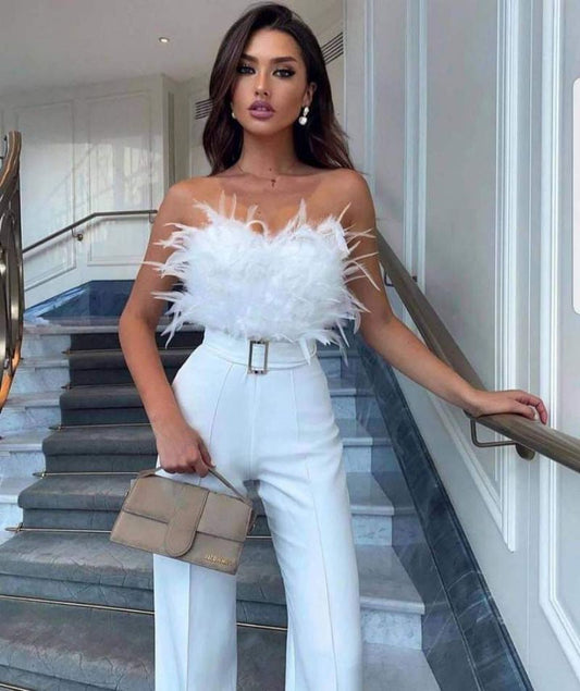 Eleganter Bandeau-Overall für Damen