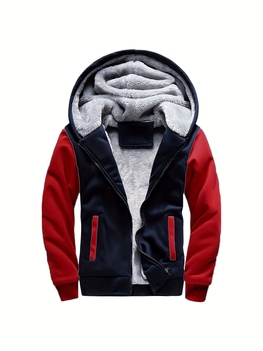 Warmer Sherpa-Hoodie mit Reißverschluss für Herren
