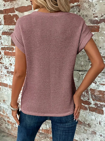 Lässiges T-Shirt mit kurzen Ärmeln