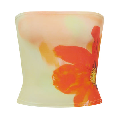 Damen trägerloses Bandeau-Sommertop