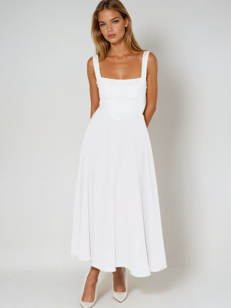 Klassisches Midikleid für Damen