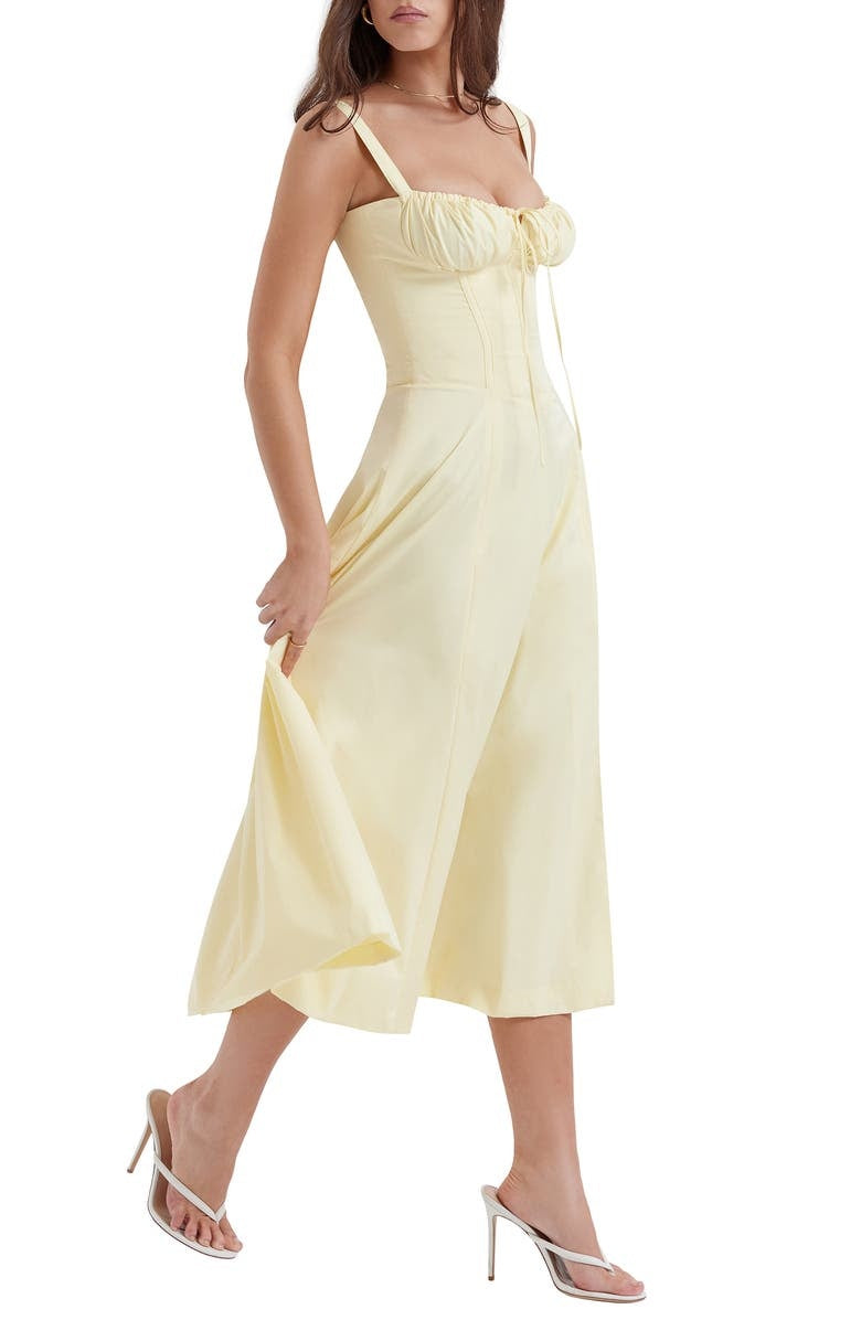 Florales Bustier Midriff Cutout Bodycon Kleid