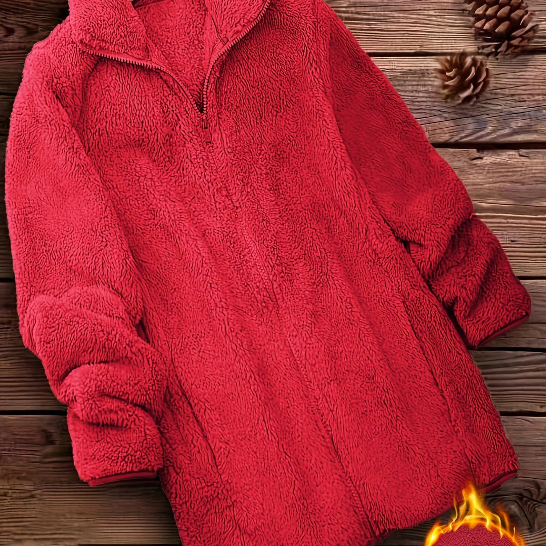Gefütterte Winterjacke mit Reißverschluss für Damen