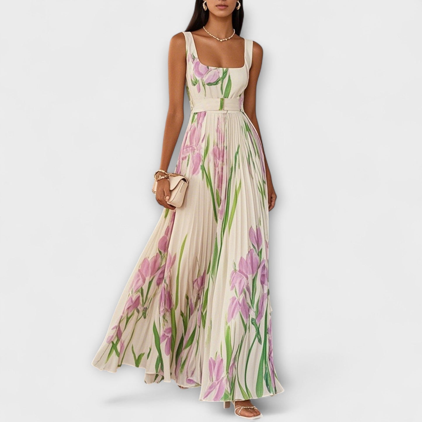 Elegantes, fließendes Chiffon-Maxikleid für Damen Abendkleid