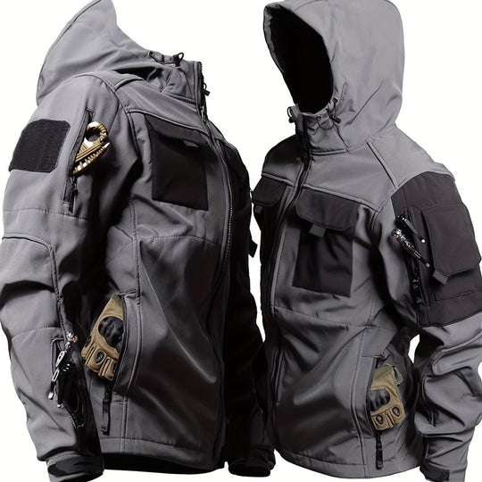 Winddichte Outdoorjacke mit Kapuze für Herren