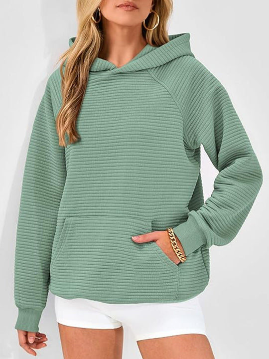 Damen Hoodie Mit Kapuze Und Kängurutasche
