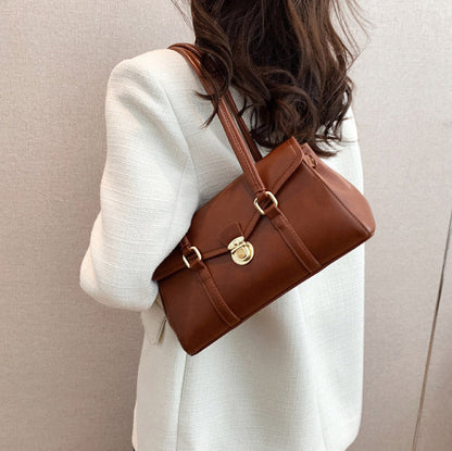 Vegane Leder Vintage Schultertasche