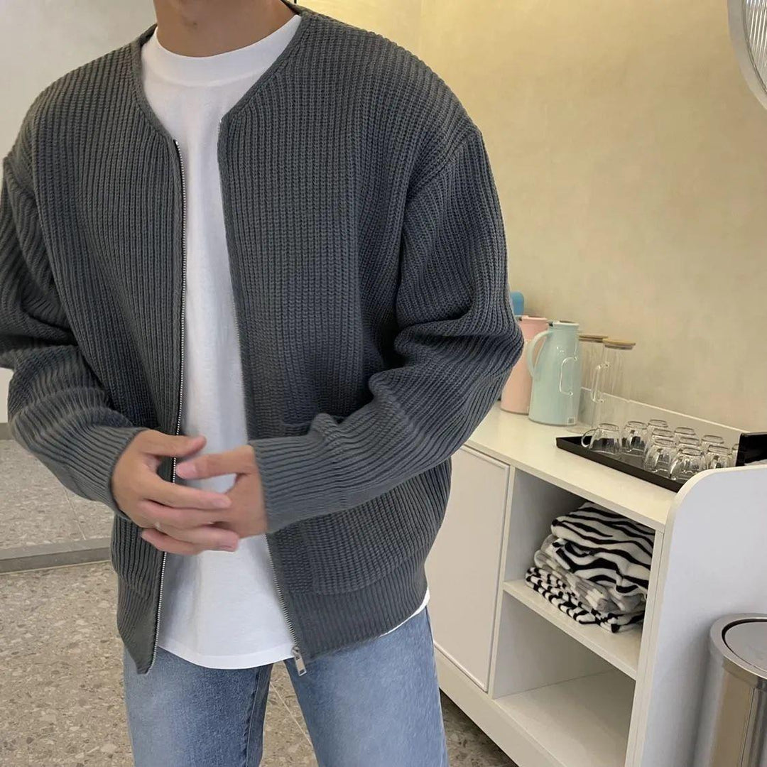 Herren Strickjacke Mit Modernem Schnitt Und Vielseitigem Design