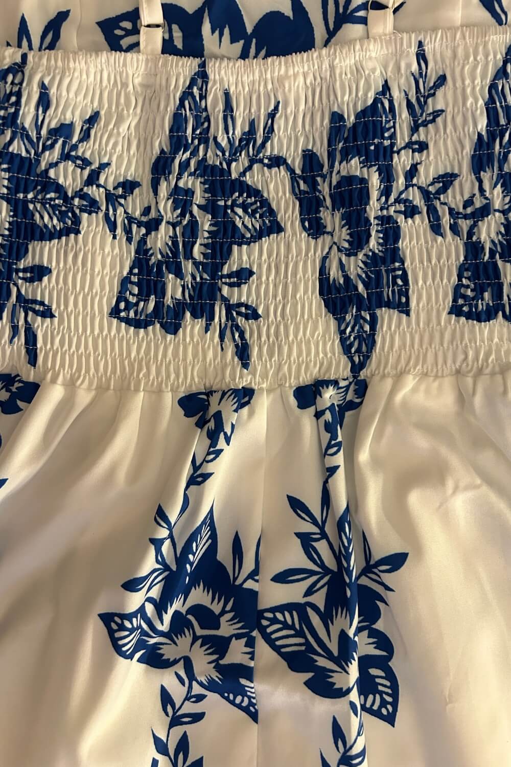 Polyester Spaghettiträger Midikleid Blau