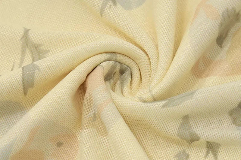 Florales Maxikleid mit tiefem V-Ausschnitt und offenem Rücken Sommerkleid