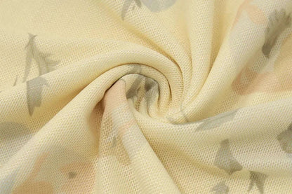 Florales Maxikleid mit tiefem V-Ausschnitt und offenem Rücken Sommerkleid