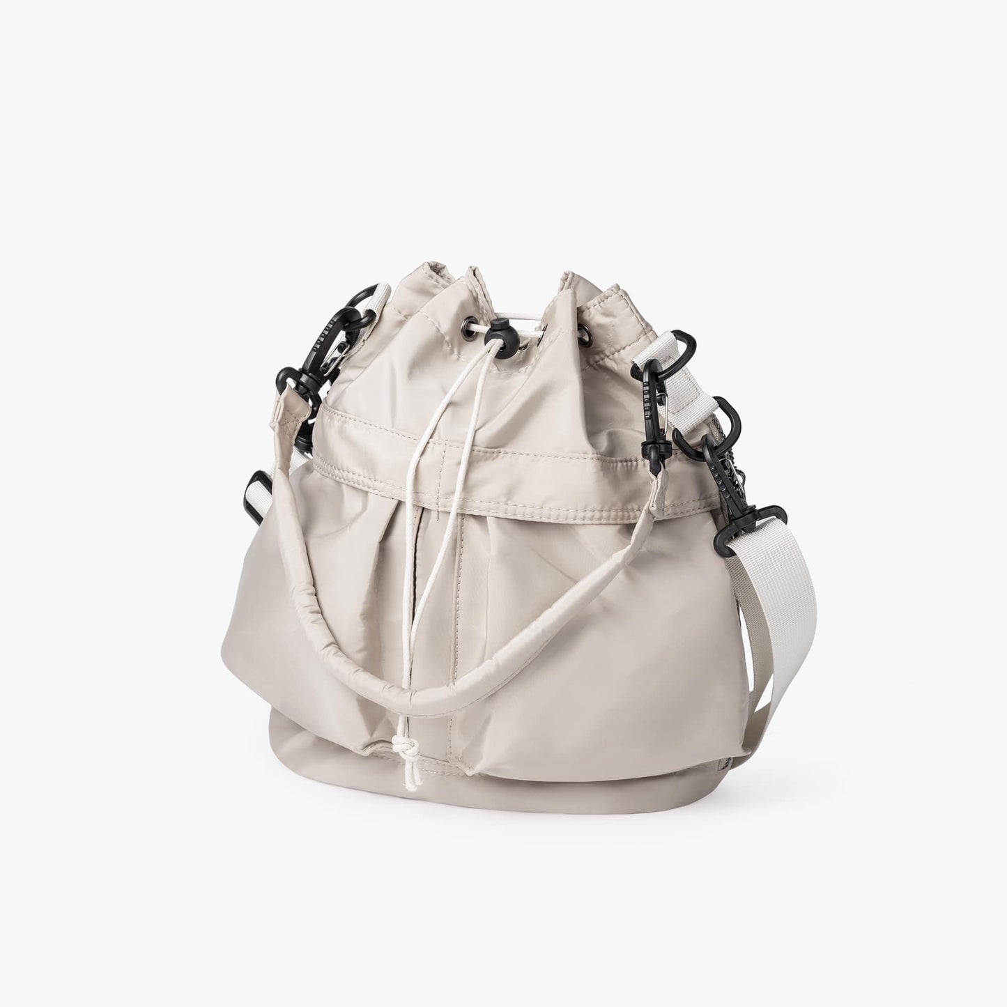 Nylon Kordelzug-Beuteltasche mit abnehmbarem Griff und Schultergurt