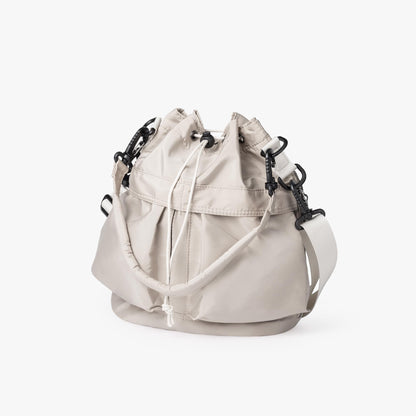 Nylon Kordelzug-Beuteltasche mit abnehmbarem Griff und Schultergurt