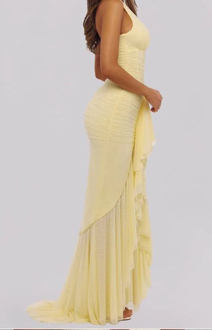 Maxikleid mit gerafftem Neckholder für Hochzeitsgäste