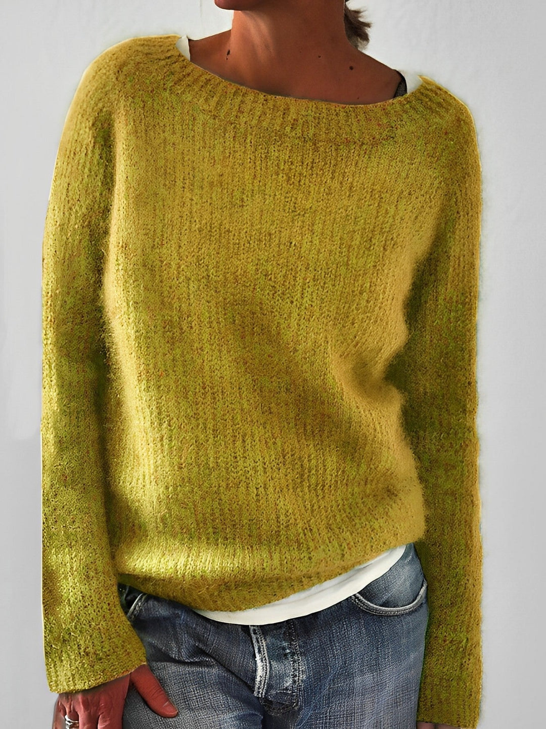 Damen Pullover Mit Einfachem Stilvollem Design