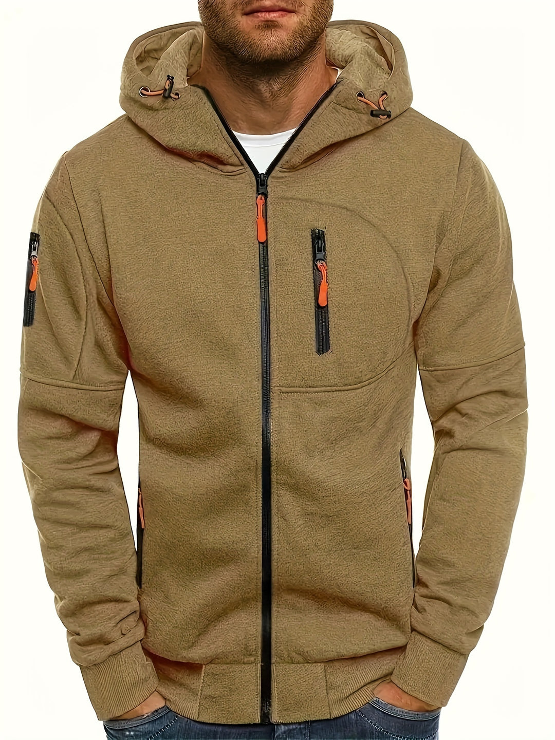Sportliche Kapuzenjacke mit Reißverschluss für Herren