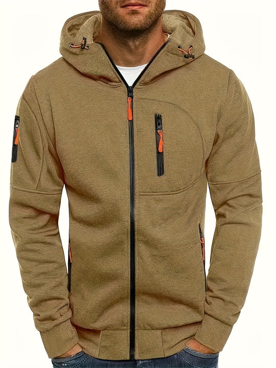 Sportliche Kapuzenjacke mit Reißverschluss für Herren