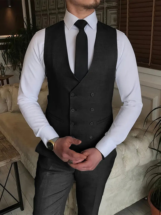 Herren Anzug Dreiteilig Mit Blazer Weste Und Hose