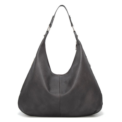 Weiche Leder Hobo-Tasche mit großer Kapazität für Damen