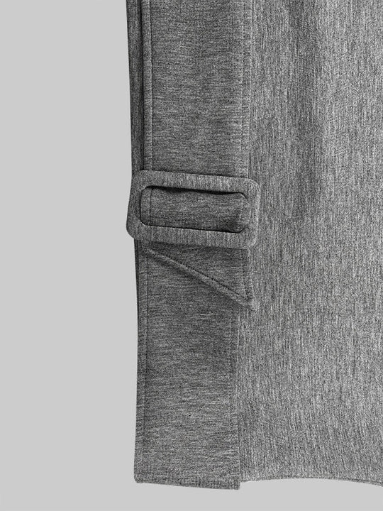 Damen Sweatshirt Mit Gürtel Und Rundhalsausschnitt