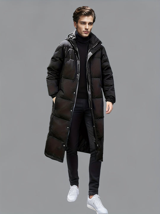 Herren Puffermantel Mit Kapuze Und Klassischem Design