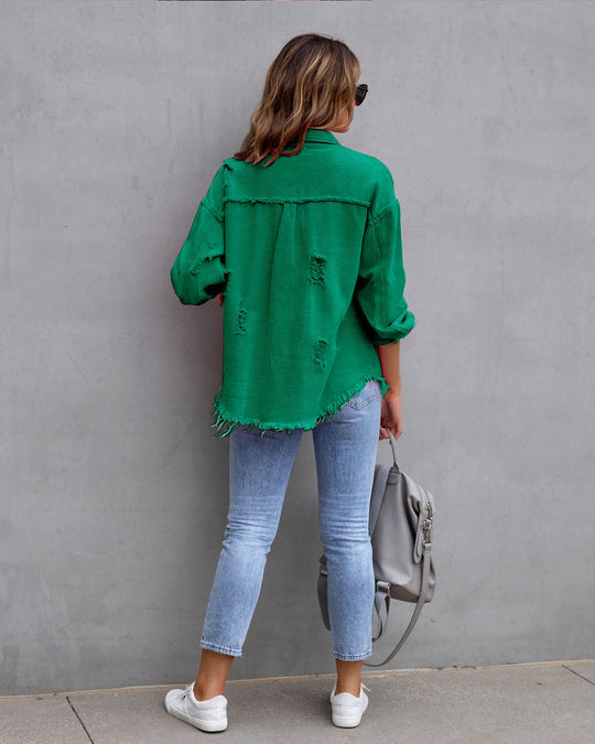 Damen Jeansjacke Mit Vintage Look
