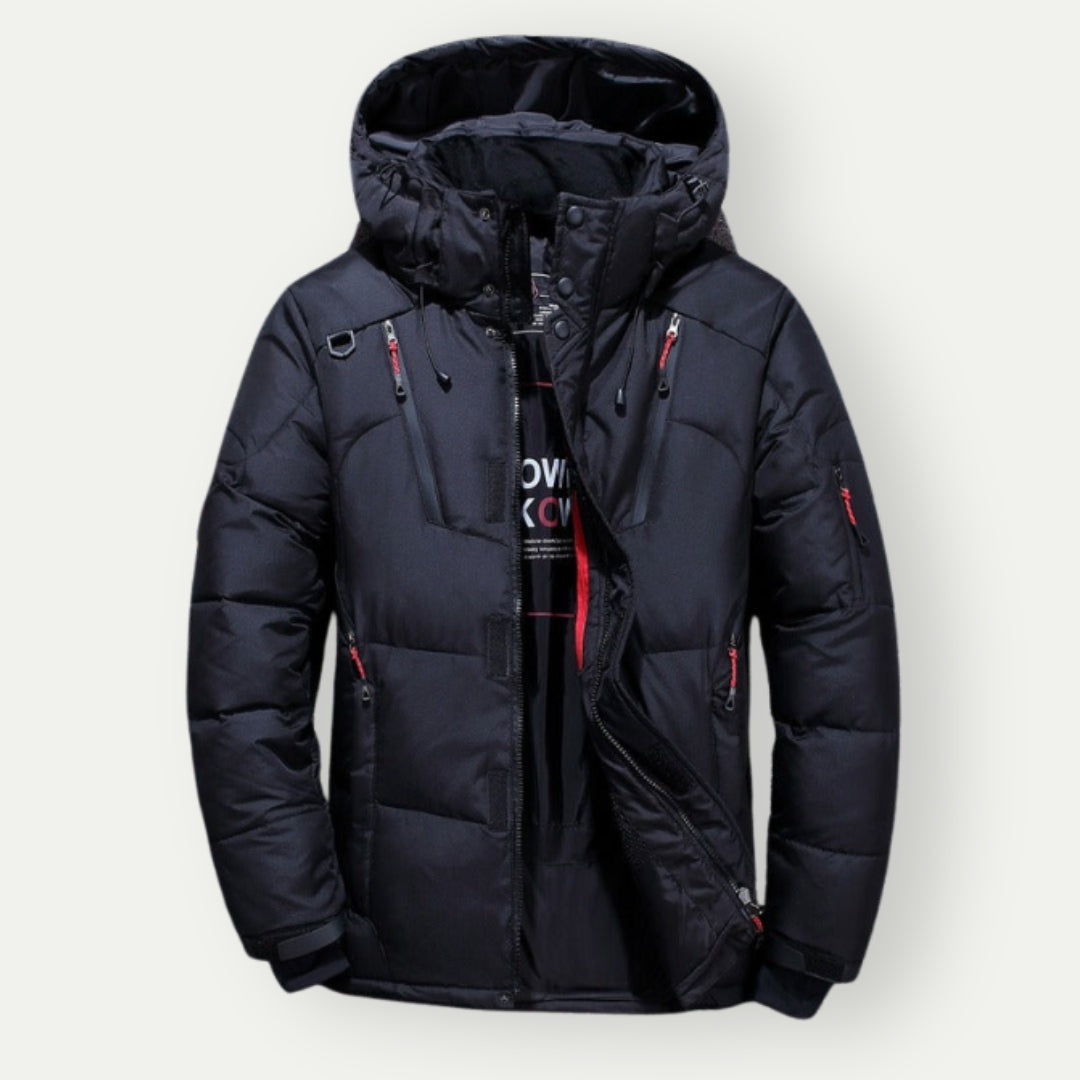 Herren Daunenjacke Mit Klassischem Schnitt Für Winter