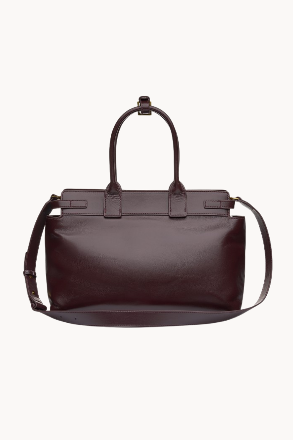 LuxeBel Bordeaux | Luxuriöse große Handtasche aus veganem Leder mit goldenen Details für Damen