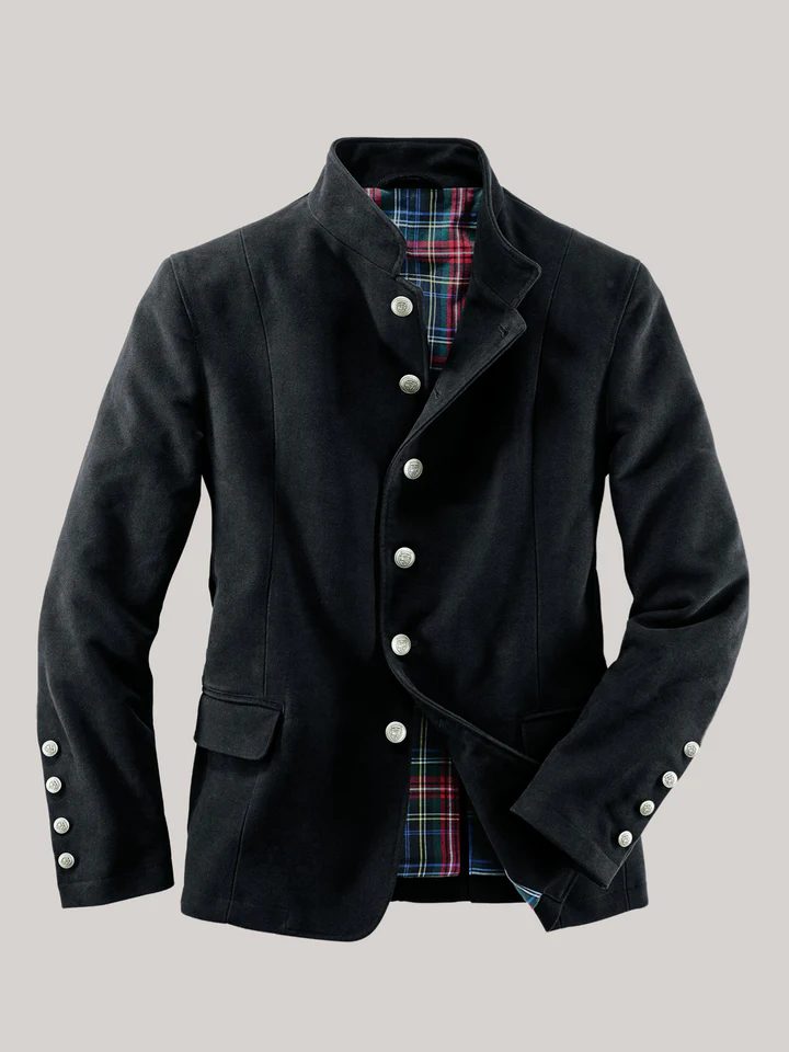 Herren Blazer Aus Samt Mit Modernem Schnitt