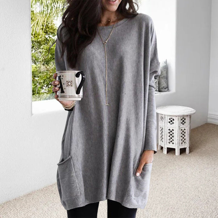 Damen Pullover Mit Taschen Und Langarm
