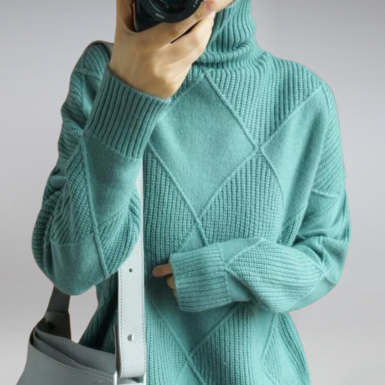 Rollkragenpullover aus Kaschmir mit klassischem Design für Damen