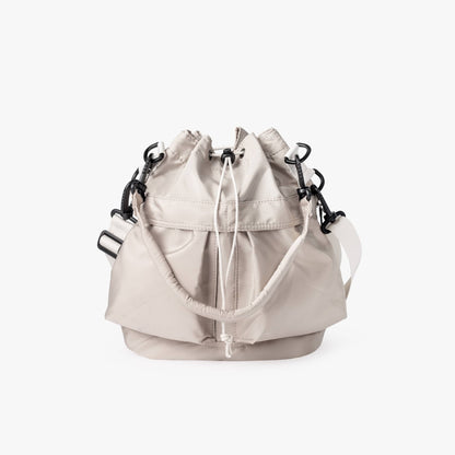 Nylon Kordelzug-Beuteltasche mit abnehmbarem Griff und Schultergurt