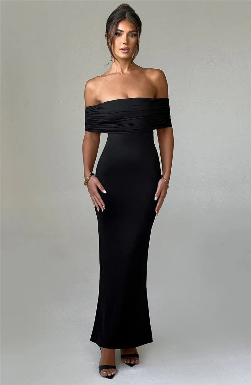 Trägerloses, rückenfreies, sexy Maxikleid