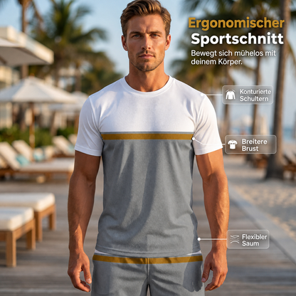 Frontansicht des Herren Activewear-Sets mit lässiger Passform