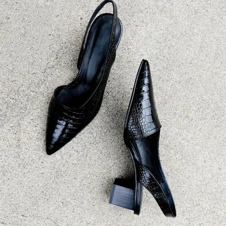 Damen Bequeme Slingback-Pumps