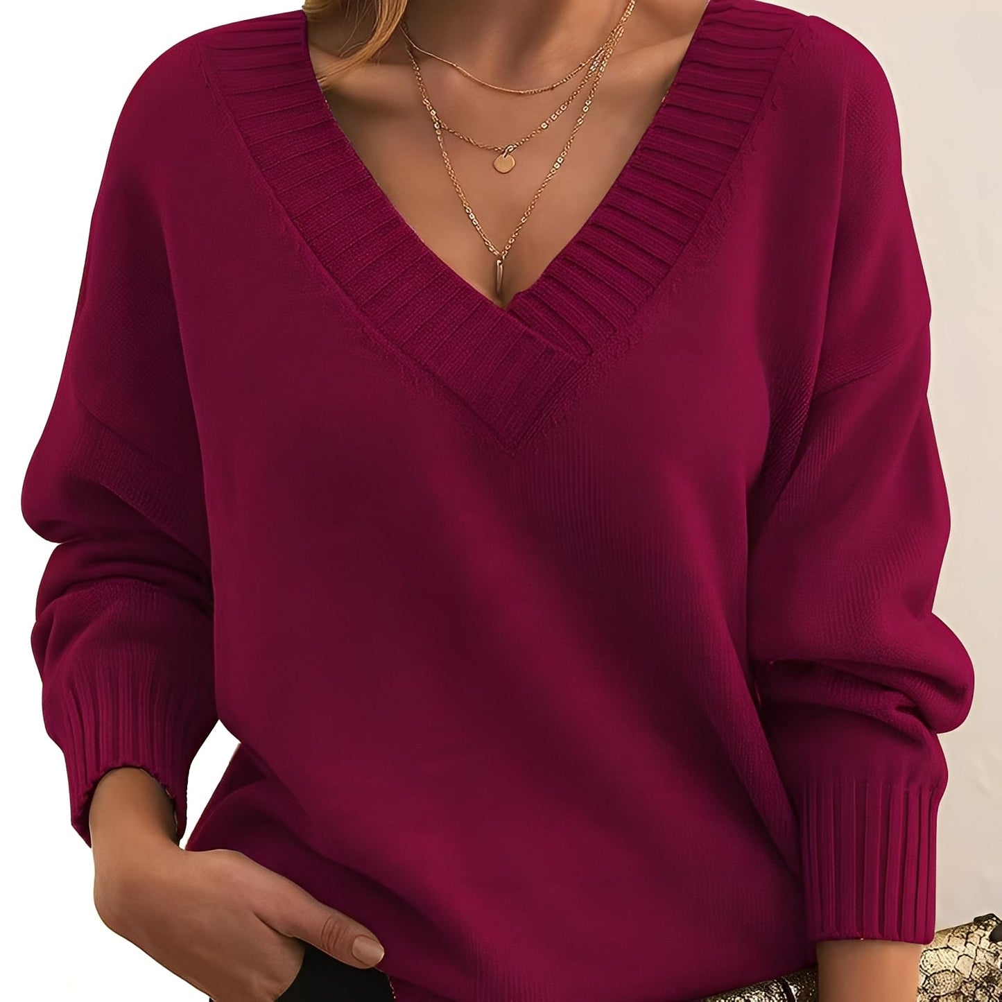Damen Kaschmirpullover Weicher Strickpullover