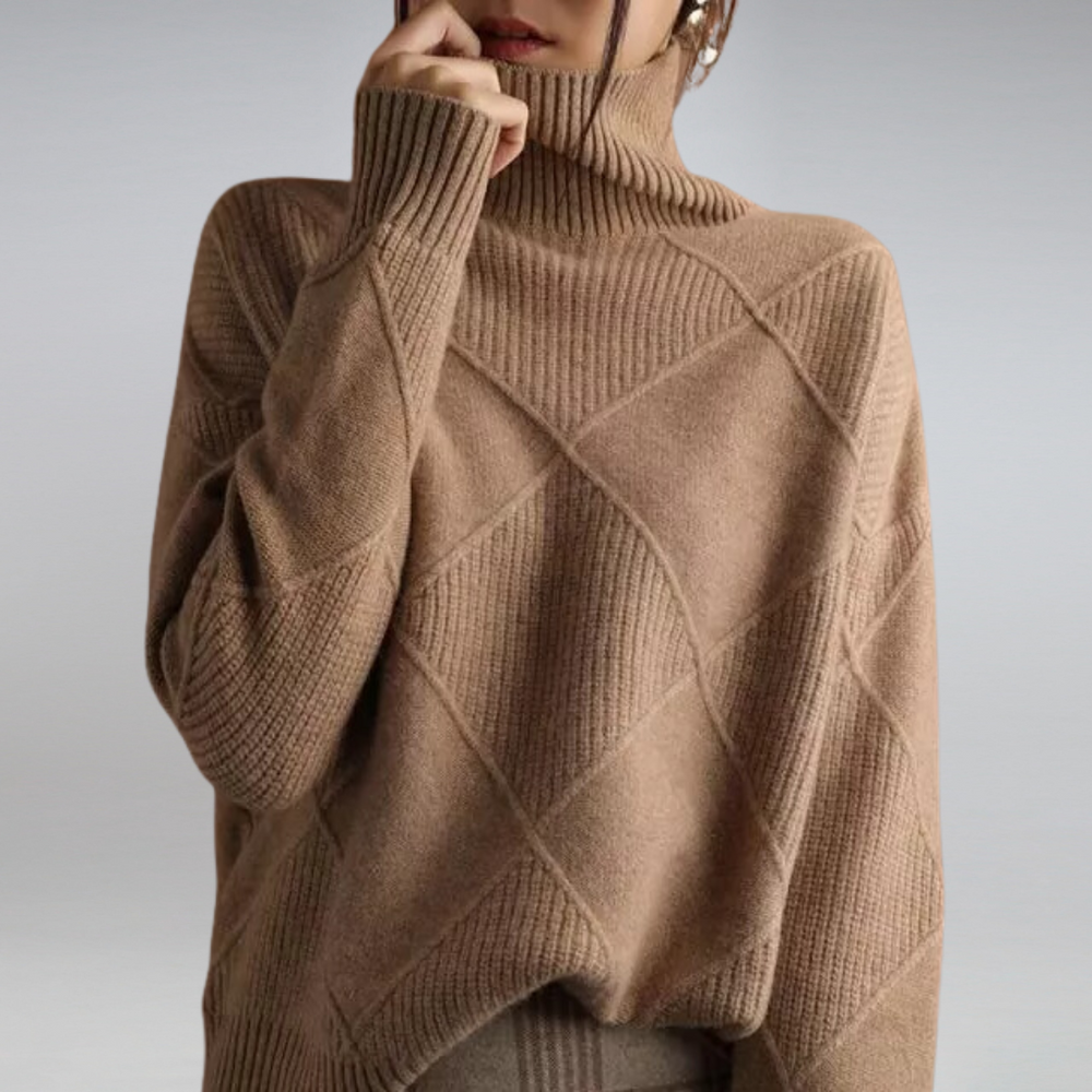 Rollkragenpullover aus Kaschmir mit klassischem Design für Damen