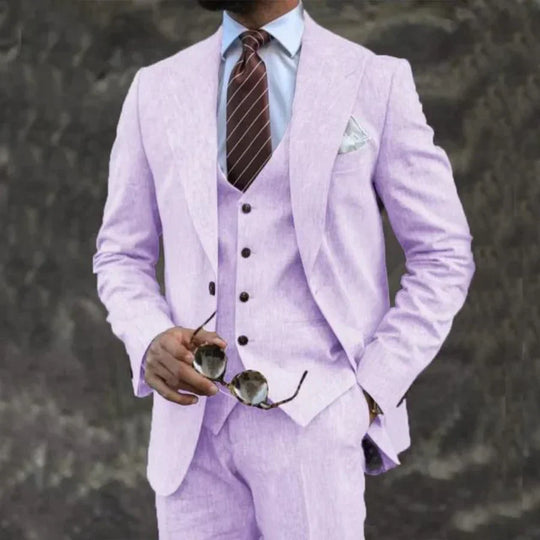 Herren Anzug Dreiteilig Slim Fit Für Hochzeit Und Business
